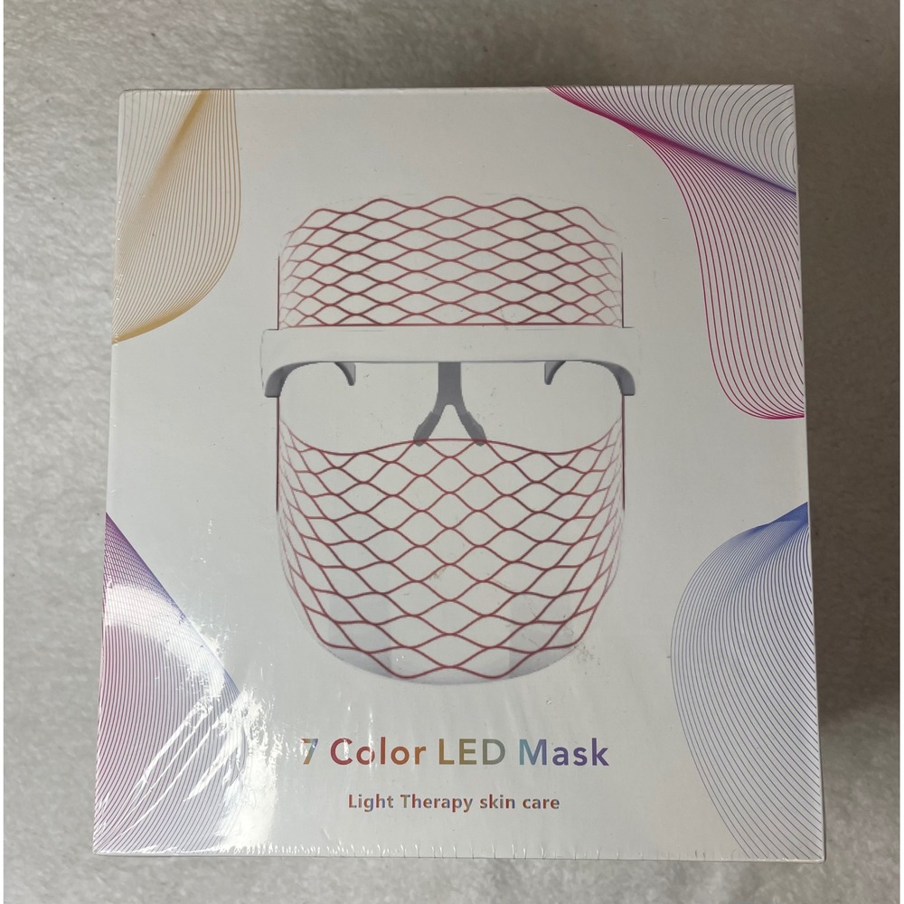 7 Color LED Face Mask Light Therapy Skin Care USB Rechargeable X003K877J7 NEW